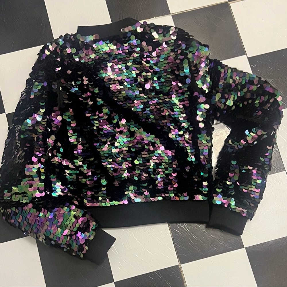 H&M Kids Sequin Jacket - Black and Multicolor
